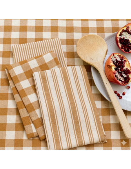 Set de 3 torchons, peanut