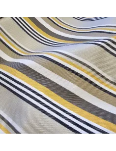Tissu, Toile d'Extérieur Rayures Marina, Moutarde, Laize 150 cm, 100% Polypropylène 271g/m² 2