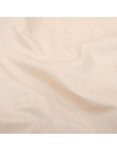Coton enduit, uni, légèrement glacé, champagne
