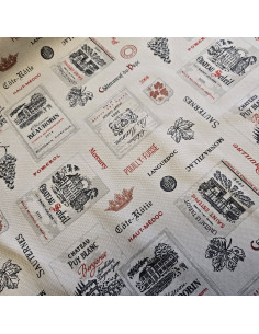 Demi-natté, aspect lin, cabernet