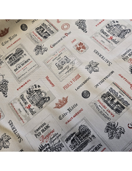 Demi-natté, aspect lin, cabernet