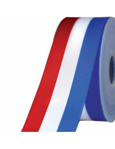 Ruban tricolore, 39mm, bleu blanc rouge
