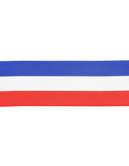 Ruban tricolore, 39mm, bleu blanc rouge