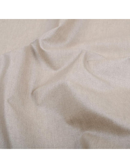 Tissu, Coton Enduit Uni Glacé, Lin, Laize 155 cm, 77% Coton 180g/m²