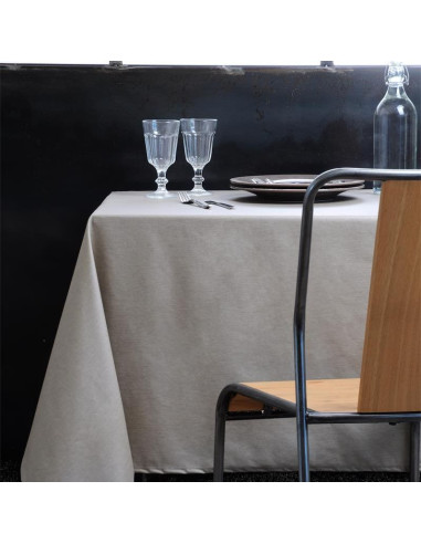 Coton enduit, uni, légèrement glacé, lin