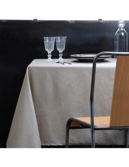 Coton enduit, uni, légèrement glacé, lin