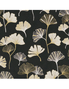 Jacquard gobelin deluxe, gingko métalliques
