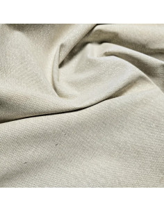 Tissu, Bachette Demi-Nattée, Aspect Lin Lurex Doré, Naturel Blanc, Laize 140 cm, 85% Coton 15% Polyester 200g/m²