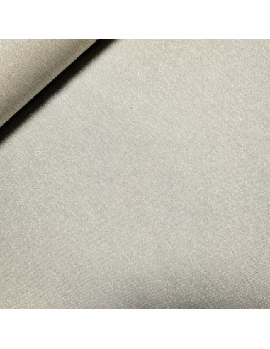 Tissu, Bachette Demi-Nattée, Aspect Lin Lurex Doré, Naturel Blanc, Laize 140 cm, 85% Coton 15% Polyester 200g/m²