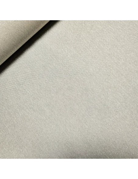 Tissu, Bachette Demi-Nattée, Aspect Lin Lurex Doré, Naturel Blanc, Laize 140 cm, 85% Coton 15% Polyester 200g/m²