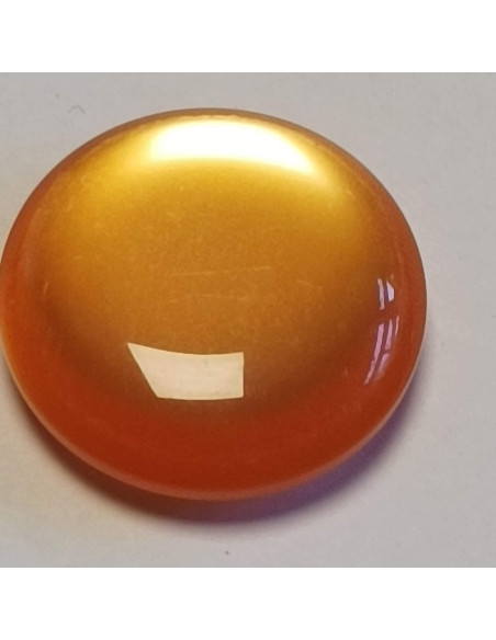 Bouton polyester à pied , 23mm , rond orange