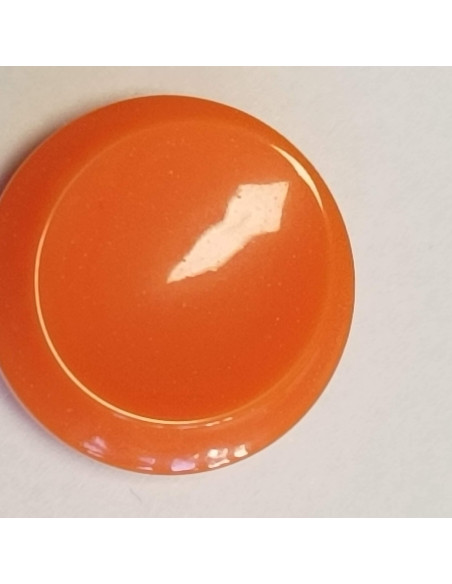 Bouton polyester à pied , 18mm , rond orange