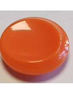 Bouton polyester à pied , 18mm , rond orange 2