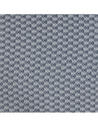 Tissu, Voile de Coton Abstrait, Bleu, Laize 140 cm, 100% Coton 75g/m²