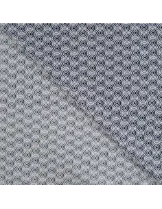 Tissu, Voile de Coton Abstrait, Bleu, Laize 140 cm, 100% Coton 75g/m² 2