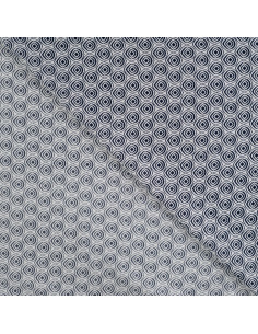 Voile de coton, abstrait bleu 2