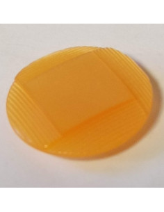 Bouton polyester à pied, 23mm, rond orange 2