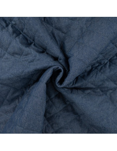 Matelassé chambray, uni