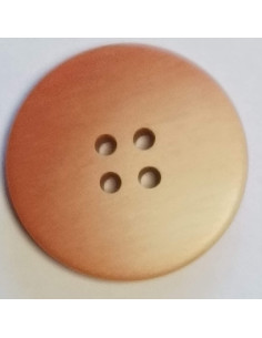 Bouton polyester 4 trous, 22mm, rond corail