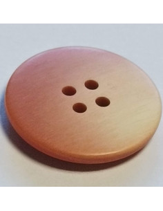Bouton polyester 4 trous, 22mm, rond corail 2