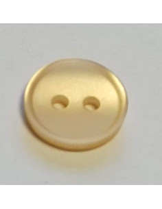 Bouton polyester 2 trous, 10mm, rond orange 2