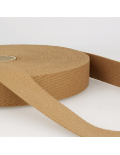 Sangle coton, 25mm, caramel