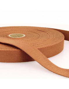 Sangle coton, 25mm, terracotta