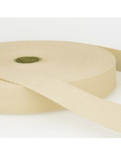 Sangle coton, 25mm, écru