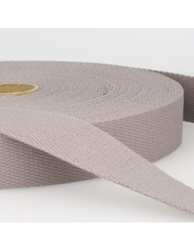 Sangle coton, 25mm, gris moyen