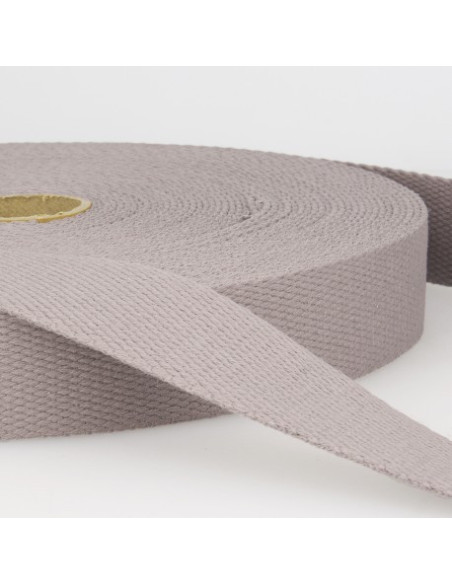 Sangle coton, 25mm, gris moyen