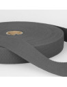 Sangle coton, 25mm, gris foncé