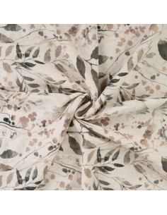 Viscose lin, impression digitale, feuilles 2