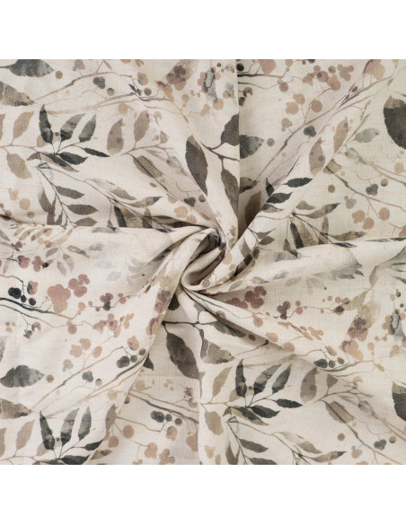 Viscose lin, impression digitale, feuilles