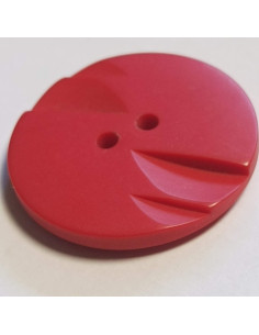 Bouton polyester 2 trous, 27mm, rond rouge 2