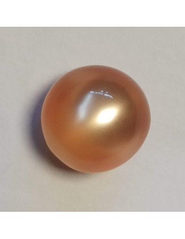 Bouton polyester à pied, 12mm, rond rose