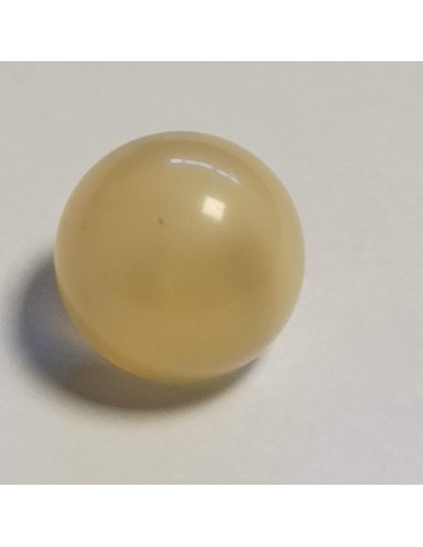 Bouton polyester à pied, 13mm, rond écru