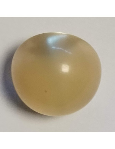 Bouton polyester à pied, 13mm, rond écru