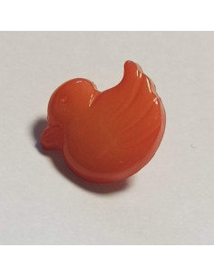 Bouton polyester à pied, 14mm, poussin orange 2