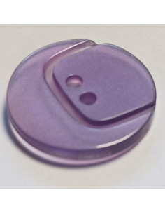 Bouton polyester 2 trous, 22 mm, rond, violet 2
