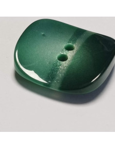 Bouton polyester 4 trous, 22 mm, rond, vert 2
