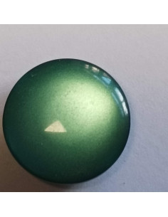 Bouton polyester tunnel, 14 mm, rond, vert