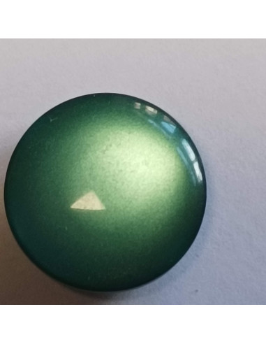 Bouton polyester tunnel, 14 mm, rond, vert