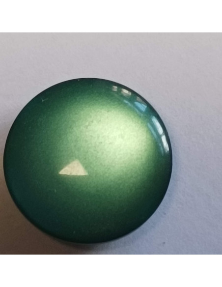 Bouton polyester tunnel, 14 mm, rond, vert