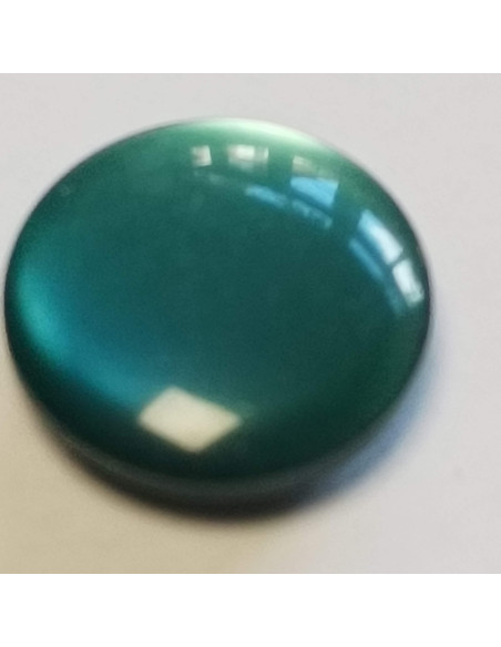 Bouton polyester tunnel, 14 mm, rond, vert