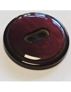 Bouton polyester 2 trous, 22 mm, rond, rose 2