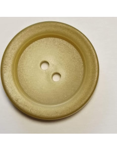 Bouton polyester 2 trous, 22 mm, rond, vert