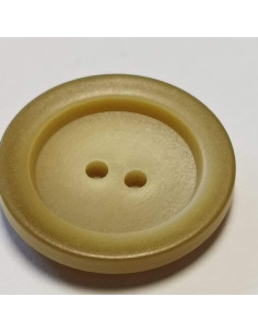 Bouton polyester 2 trous, 22 mm, rond, vert 2