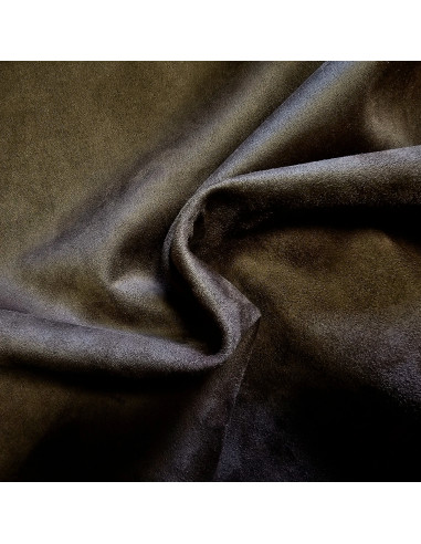 Tissu, Suédine Scuba Unie, Marron Foncé, Laize 150 cm, 96% Polyester 4% Spandex 280g/m²