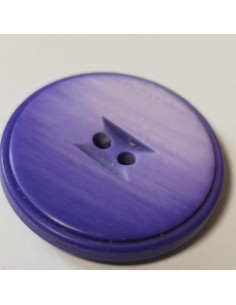 Bouton polyester 2 trous, 27 mm, rond, violet 2
