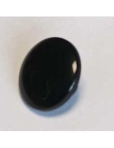 Bouton polyester à pied, 12 mm, rond, noir 2